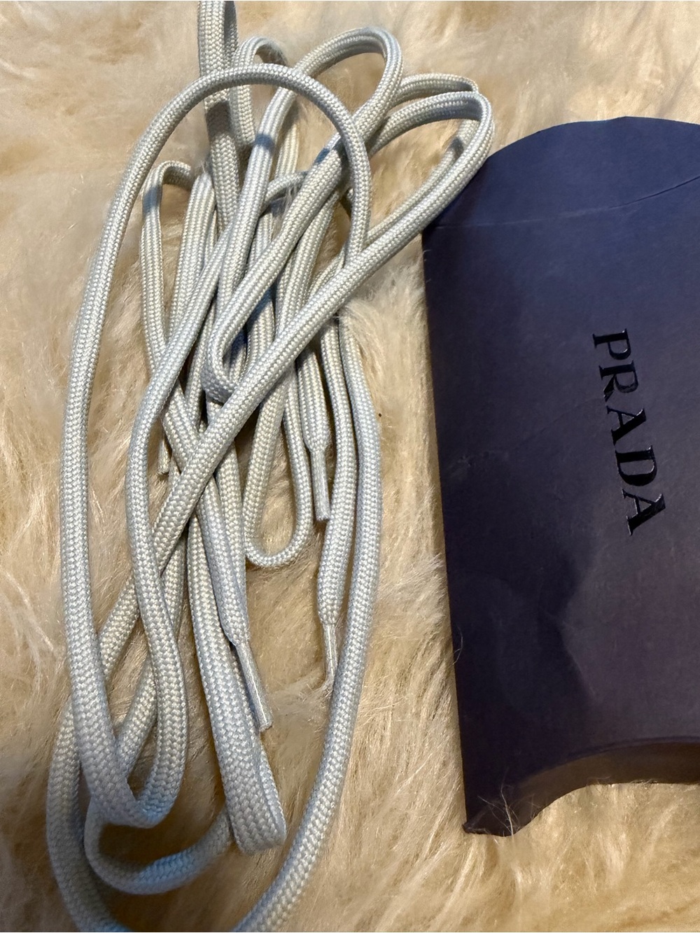 Prada Silver Rope Shoelaces